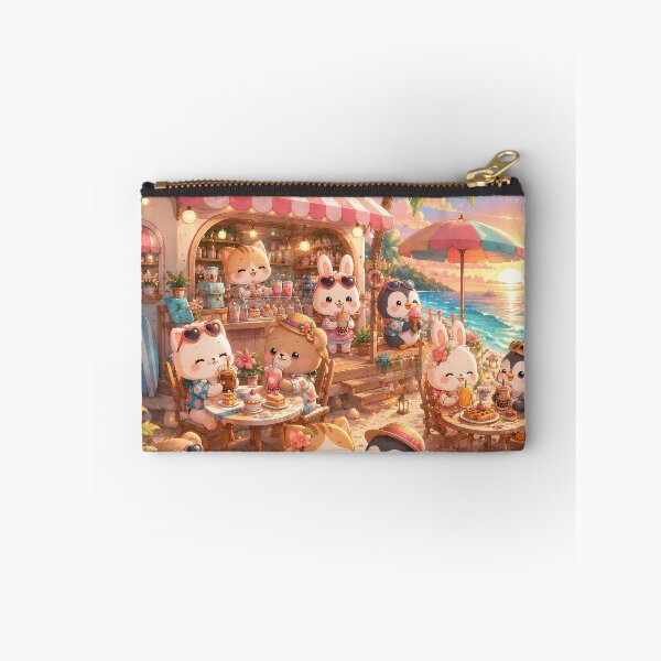 Item preview, Kawaii Tropical Beach Café – Cute Summer Animals by the Ocean designed and sold by Nexyra_Labs Art Studios.