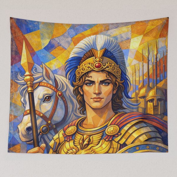 Item preview, Alexander the Great – Warrior King of Macedonia illustration designed and sold by GalleryKauffeld.
