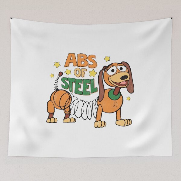 Item preview, Funny Cartoon Dog Abs Of Steel Gym Humor Design designed and sold by MollySchn95927.
