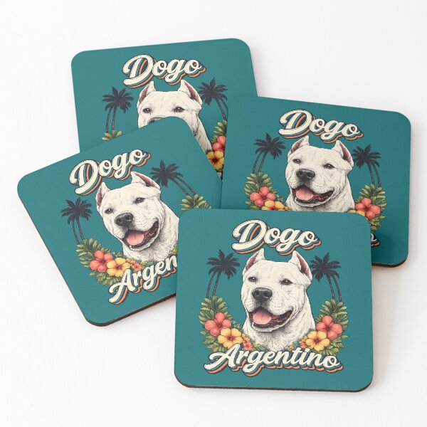 Item preview, Dogo Argentino Tropical Paradise – Retro Dog Lover Design designed and sold by blankTeeShirt.