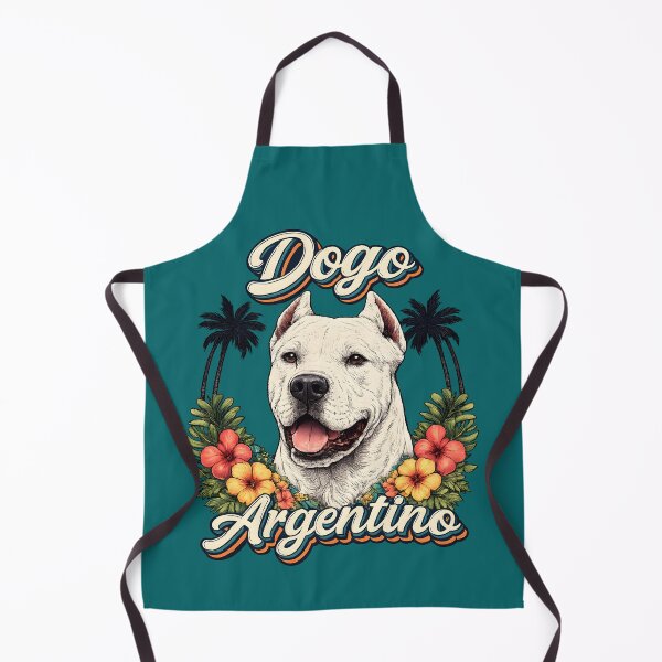 Item preview, Dogo Argentino Tropical Paradise – Retro Dog Lover Design designed and sold by blankTeeShirt.