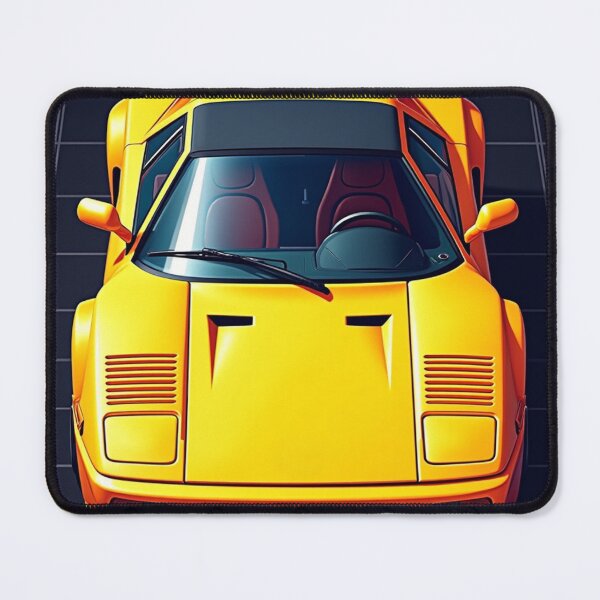 Item preview, Yellow Retro 90s Italian Supercar Pixel Art designed and sold by grzezzz.