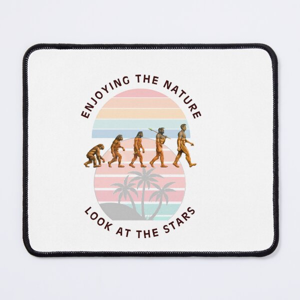 Item preview, Human Evolution Enjoying Nature Look At The Stars Retro Design designed and sold by NourArtCorner.