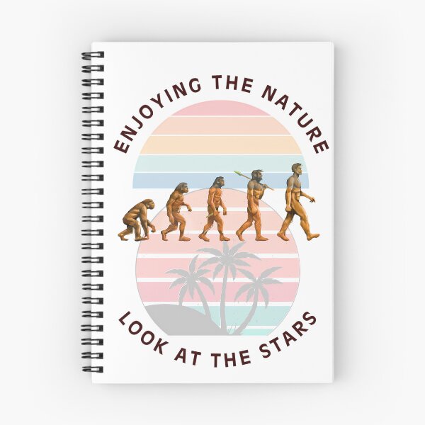 Item preview, Human Evolution Enjoying Nature Look At The Stars Retro Design designed and sold by NourArtCorner.