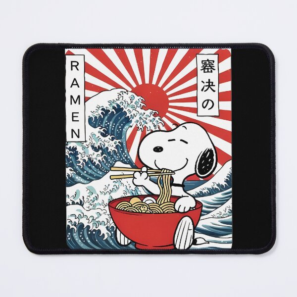 Item preview, Snoopy Ramen – Cute Cartoon Dog Slurping Japanese Noodles Art Print | ⭐⭐⭐⭐⭐ designed and sold by Anotherdoctor.