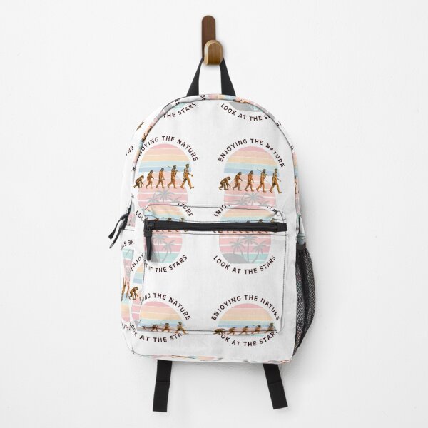 Item preview, Human Evolution Enjoying Nature Look At The Stars Retro Design designed and sold by NourArtCorner.