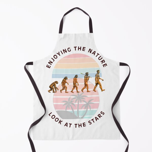 Item preview, Human Evolution Enjoying Nature Look At The Stars Retro Design designed and sold by NourArtCorner.