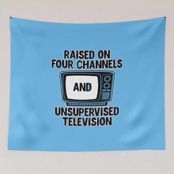 Item preview, Raised on Four Channels and Unsupervised Television designed and sold by ezcreate.media.
