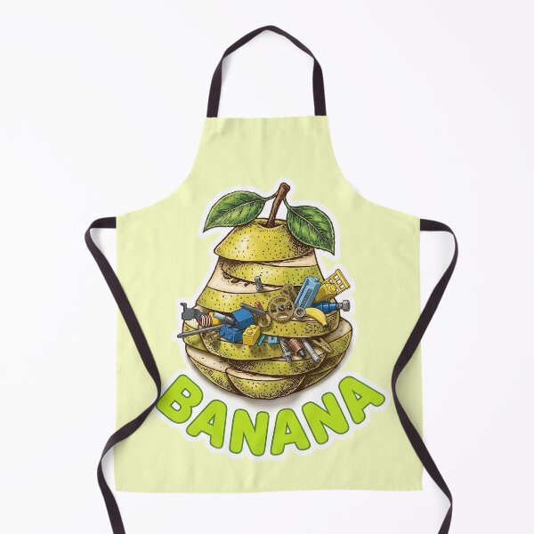 Item preview, Funny Sliced Pear Mechanical BANANA Sticker Design | Ironic Sarcastic Fruit Graphic | Steampunk Toy Block Confusion Quote T-Shirt Print | Pop Art Meme Apparel designed and sold by SergioMiklos.