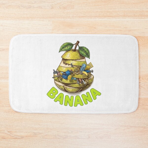 Item preview, Funny Sliced Pear Mechanical BANANA Sticker Design | Ironic Sarcastic Fruit Graphic | Steampunk Toy Block Confusion Quote T-Shirt Print | Pop Art Meme Apparel designed and sold by SergioMiklos.