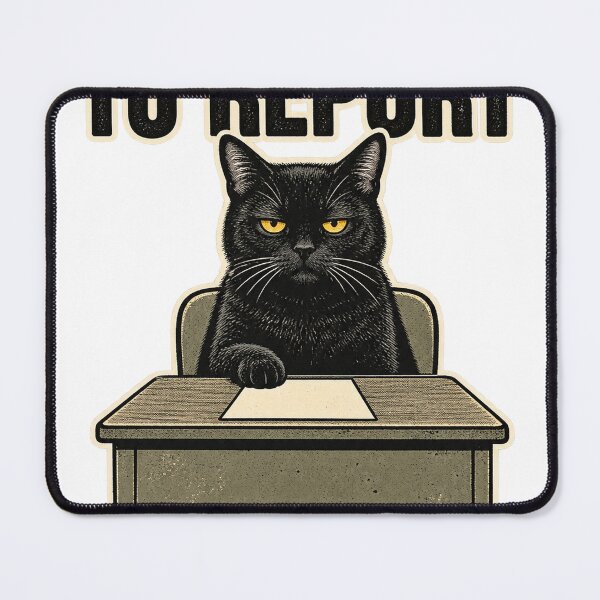 Item preview, nothing to report cat designed and sold by alexrow.