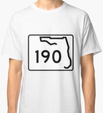 Florida State Road SR 190 | United States Highway Shield Sign Classic T-Shirt