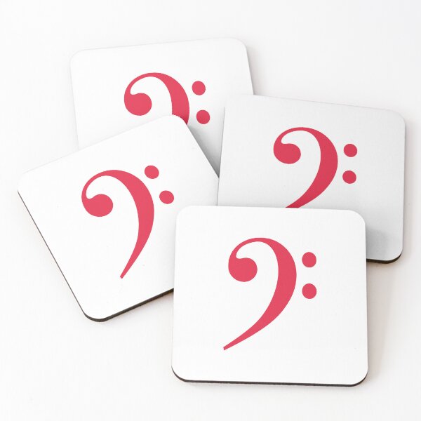 Item preview, Bass clef red designed and sold by Inspirationmotivation.