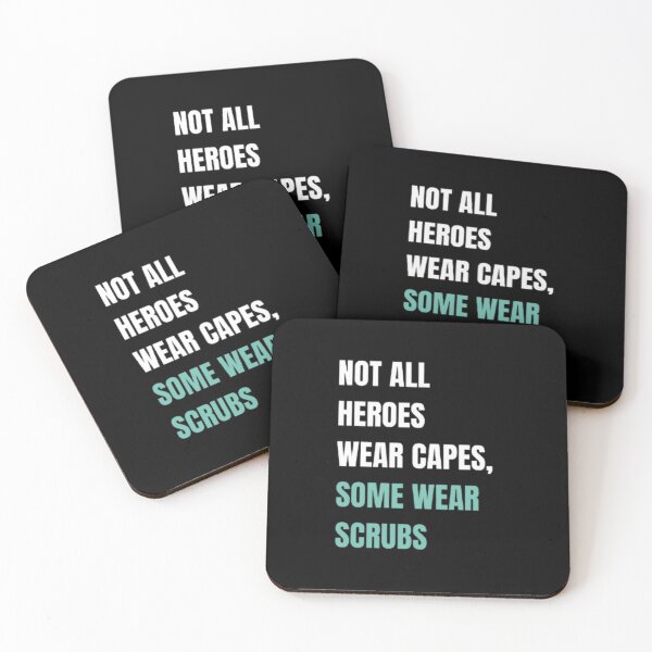 Item preview, Not All Heroes Wear Capes Some Wear Scrubs Healthcare Worker Sticker designed and sold by DNBY.
