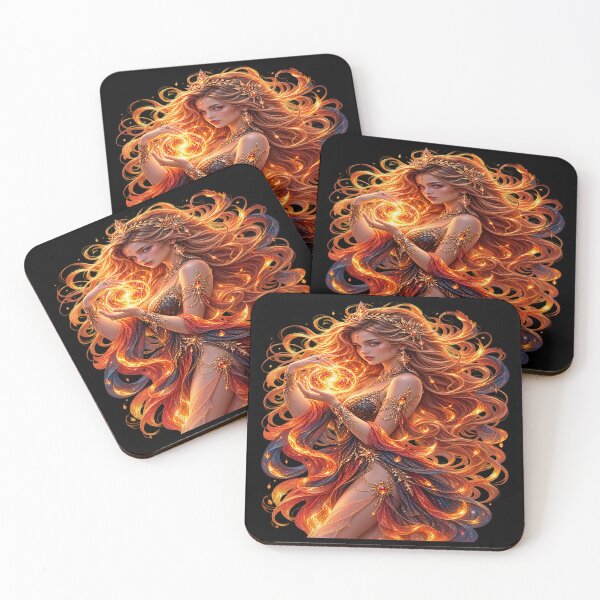 Artikelvorschau, Ember Flame Enchantress – Feuermagie-Fantasy entworfen und verkauft von TroviTutto.