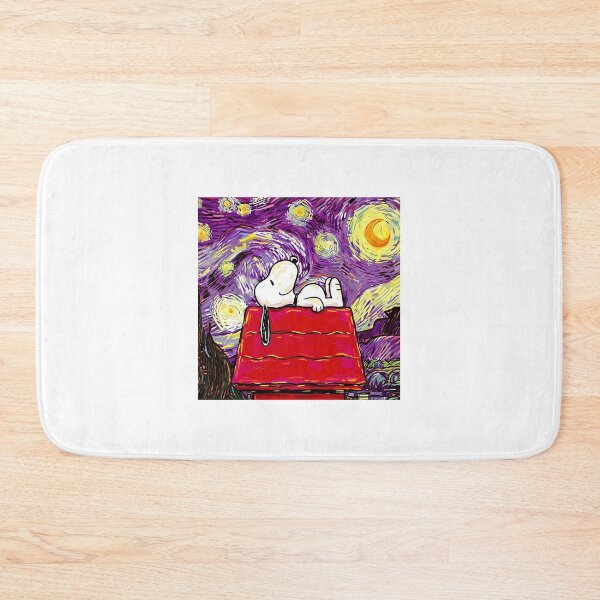 Item preview, Snoopy Relaxing On Doghouse Starry Night Art - Whimsical Peanuts Illustration | Perfect Gift For You And Friends designed and sold by Anotherdoctor.