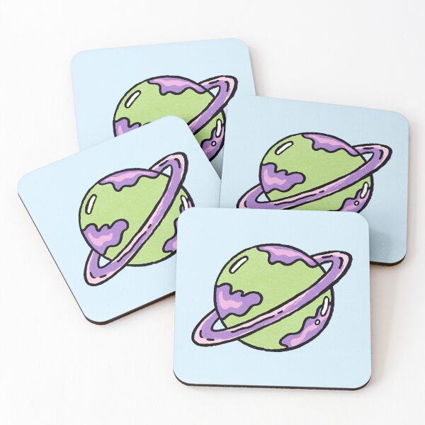 Item preview, Colorful Green Purple Ringed Planet designed and sold by jianina-alondra.
