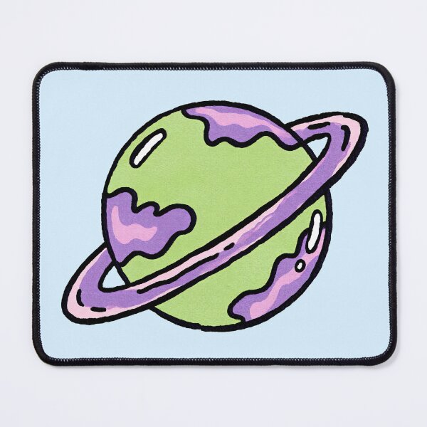 Item preview, Colorful Green Purple Ringed Planet designed and sold by jianina-alondra.