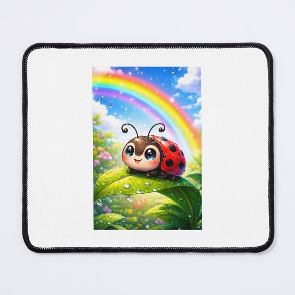 Item preview, AI CUTE LADYBUG WITH RAINBOW designed and sold by DeniseFFulmer12.