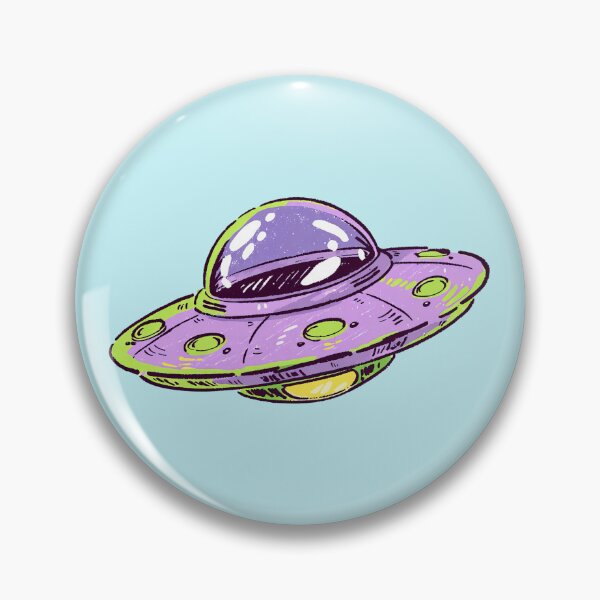 Item preview, Retro Purple UFO Flying Saucer designed and sold by jianina-alondra.