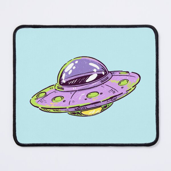 Item preview, Retro Purple UFO Flying Saucer designed and sold by jianina-alondra.