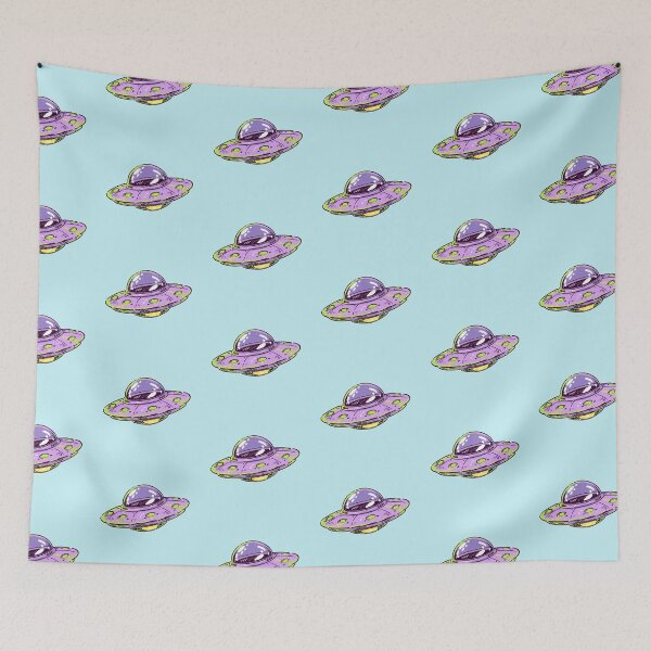 Item preview, Retro Purple UFO Flying Saucer designed and sold by jianina-alondra.