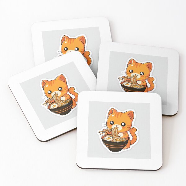 Item preview, Kawaii foodie cat ramen designed and sold by hedatla.