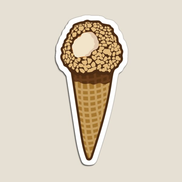 Ice Cream Cone Dipped in Chocolate and Nuts Magnet