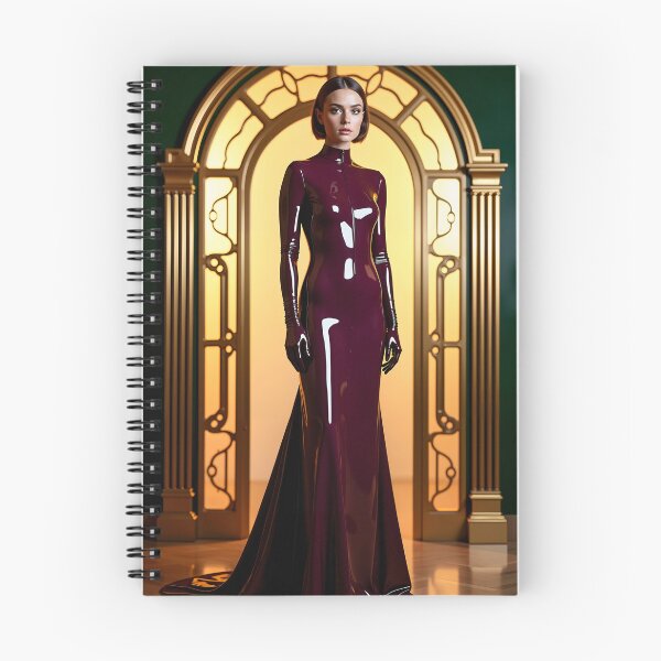 Item preview, Burgundy Latex Dress – Gothic Luxury Fashion designed and sold by Magic-Reality.