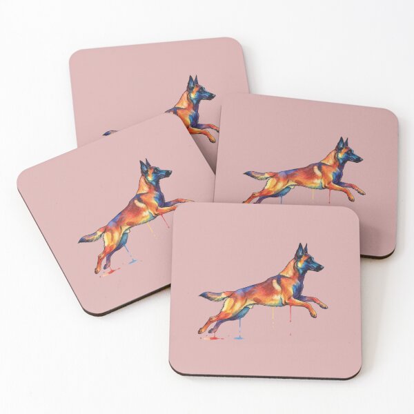 Item preview, Belgian Malinois Dog Watercolor Painting Illustration designed and sold by Exquisite Design Studio „Paculówka”.
