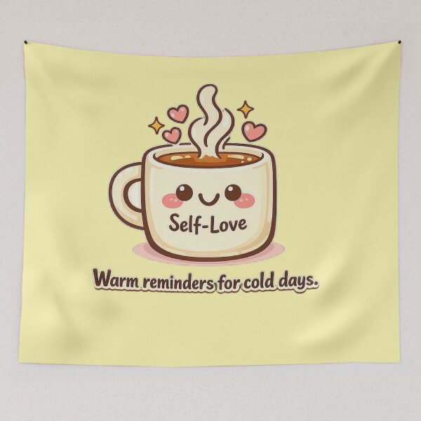 Item preview, Cozy Self Love Coffee Mug Cute Mental Health Art designed and sold by Timeless Junction.