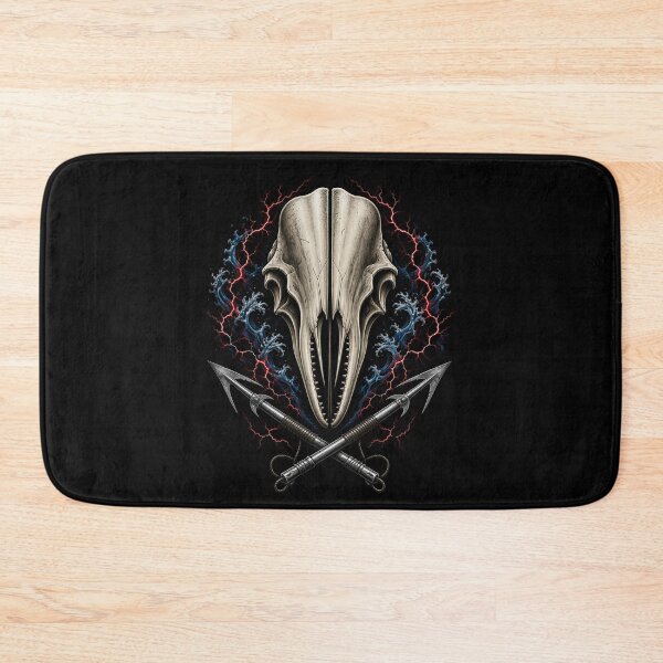 Item preview, Moby Dick Whale Skull - Harpoons, Waves and Lightning designed and sold by Fenay Designs.