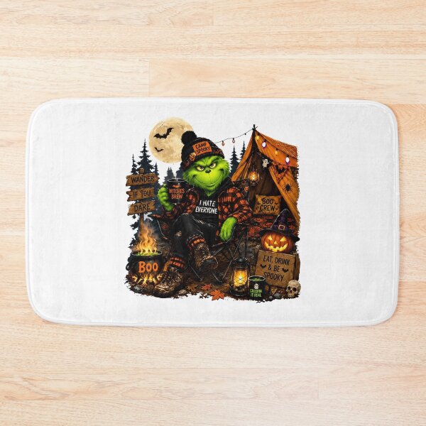 Item preview, Grumpy Green Monster Spooky Halloween Camp Adventure designed and sold by JasonWolf63697.