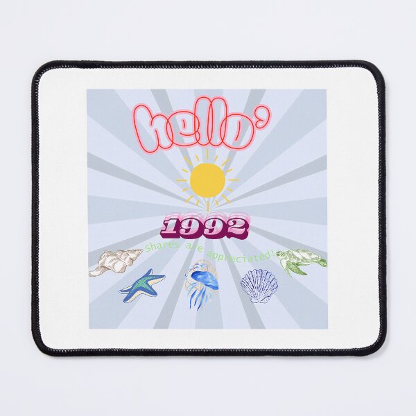 Item preview, Hello 1992 Summer Sea Turtles and Shells Retro Design designed and sold by NourArtCorner.