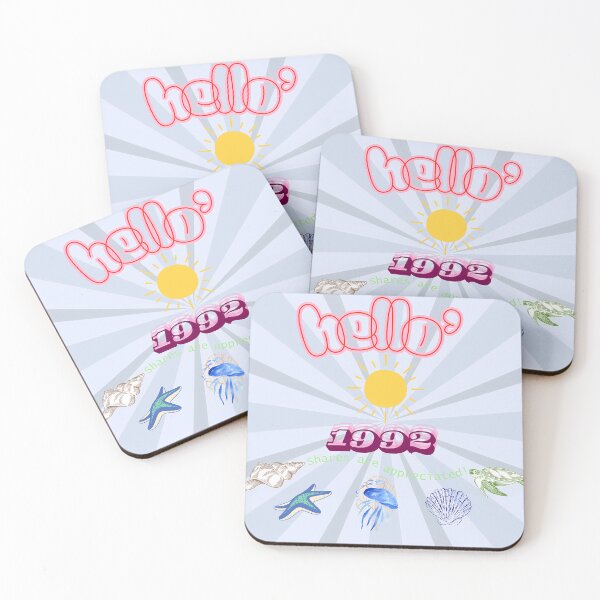 Item preview, Hello 1992 Summer Sea Turtles and Shells Retro Design designed and sold by NourArtCorner.