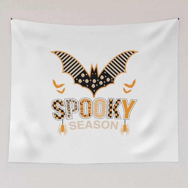 Item preview, Spooky Season Halloween Typography with Bats and Spider designed and sold by AhmedZouita.