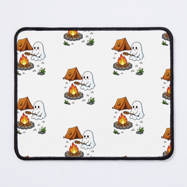 Item preview, Cute Ghost Camping and Roasting Marshmallow designed and sold by Inka Moon Design.