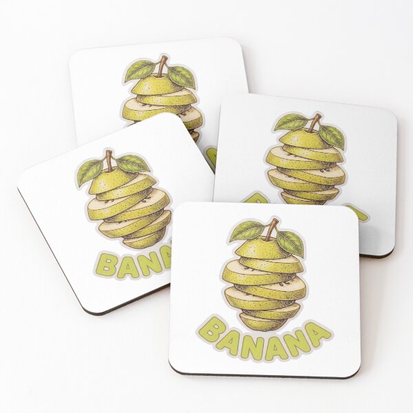 Item preview, Funny Sliced Pear BANANA Die-Cut Sticker | Ironic Sarcastic Fruit Graphic | Funny Confusion Quote T-Shirt Print | Pop Art Meme Decal designed and sold by SergioMiklos.