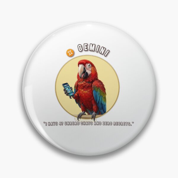 Item preview, Funny Gemini Parrot Phone Zodiac Sarcastic Astrology designed and sold by Addy77shop.