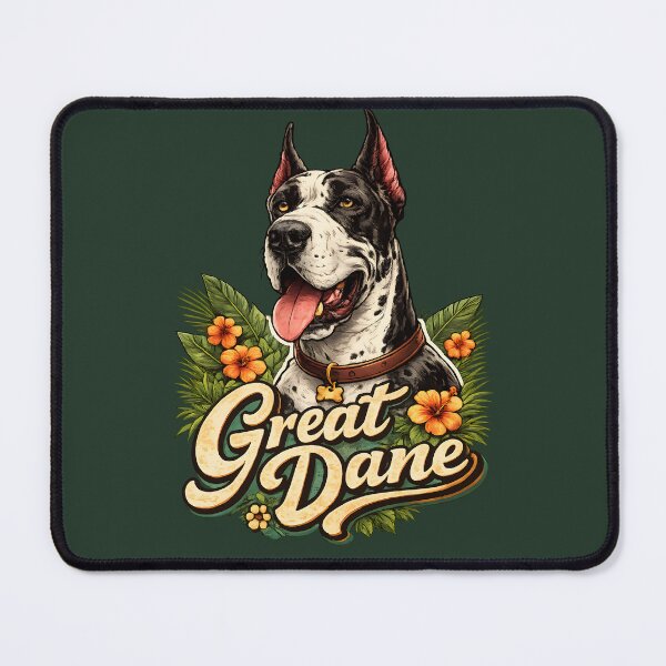 Item preview, Great Dane Tropical Vibes – Floral Dog Portrait designed and sold by blankTeeShirt.