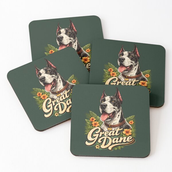 Item preview, Great Dane Tropical Vibes – Floral Dog Portrait designed and sold by blankTeeShirt.