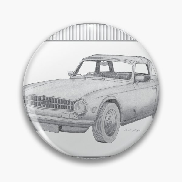 Item preview, Triumph TR6 2 Door Roadster Hand-drawn designed and sold by Classic Car Art Drawings.