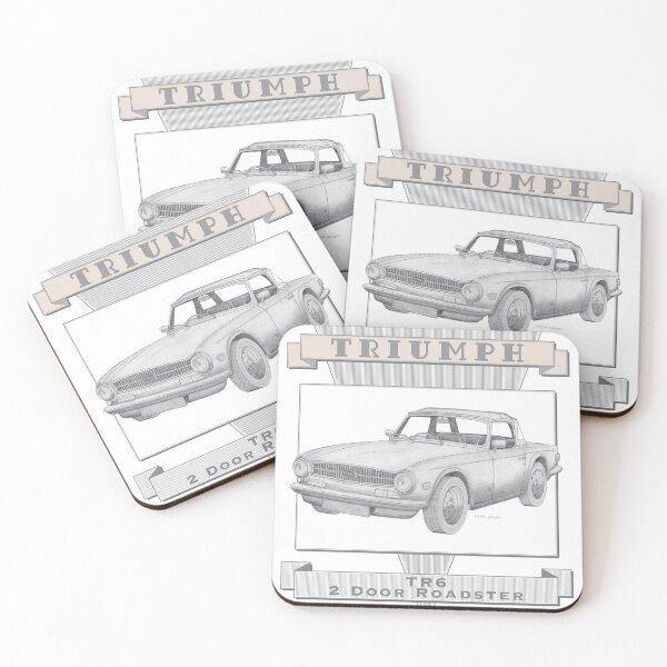 Item preview, Triumph TR6 2 Door Roadster Hand-drawn designed and sold by Classic Car Art Drawings.