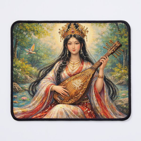 Item preview, Benzaiten, Mystical Japanese Goddess Painting designed and sold by GalleryKauffeld.