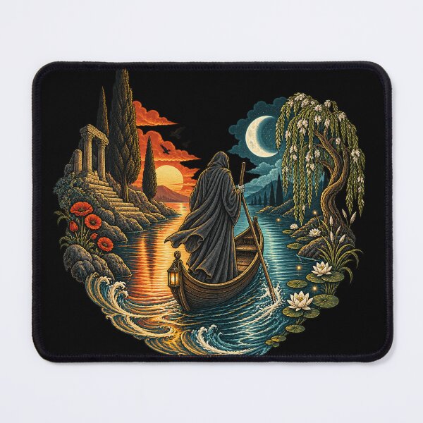 Item preview, The Ferryman Between the Sun and the Moon designed and sold by Odinsshop.