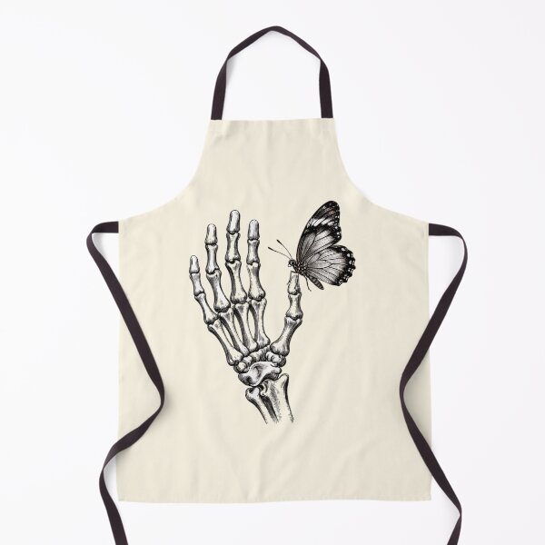 Item preview, Skeleton Hand Holding Butterfly Vintage Engraving designed and sold by OksArtStudio.