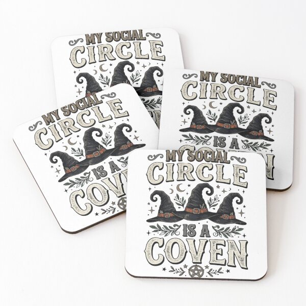 Item preview, My Social Circle Is A Coven Funny Witchy Halloween designed and sold by DijaMar.