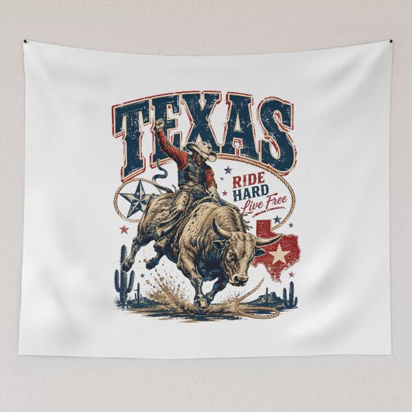 Item preview, Texas Rodeo Cowboy - Ride Hard Live Free Bull Rider designed and sold by graphic-genie.