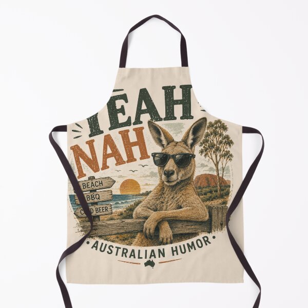 Item preview, Yeah Nah Australian Humor Funny Kangaroo Retro Design designed and sold by CartRex.