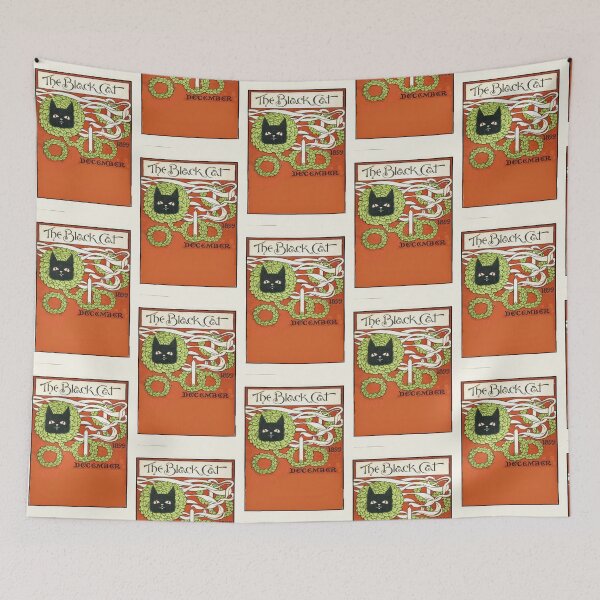 Item preview, The black cat celebrates Christmas designed and sold by stevepaint.